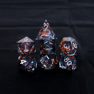 Серая фольга золотая натуральная смола многогранная настольная игра Dice Border Gate