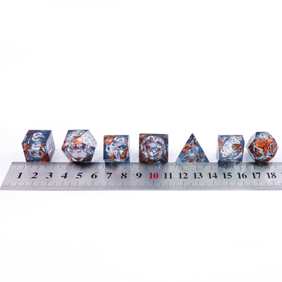 Серая фольга золотая натуральная смола многогранная настольная игра Dice Border Gate