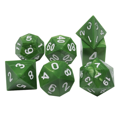 Зелёный мрамор, натуральная смола, RPG, кубики, мульти-нудл, и кубики.