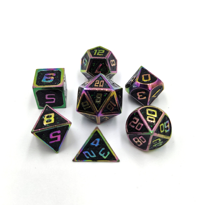 Flash Powder Metal Multi Face Role Играть в кости Синий персонаж