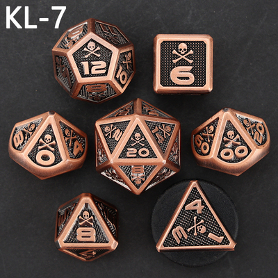 7 скелетные кости, многогранная цифровая цветовая настольная игра DND, дракон и подземелье
