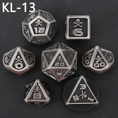 7 скелетные кости, многогранная цифровая цветовая настольная игра DND, дракон и подземелье