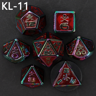 7 скелетные кости, многогранная цифровая цветовая настольная игра DND, дракон и подземелье