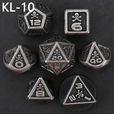 7 скелетные кости, многогранная цифровая цветовая настольная игра DND, дракон и подземелье