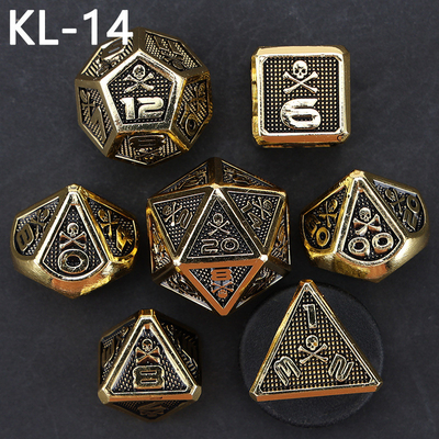 7 скелетные кости, многогранная цифровая цветовая настольная игра DND, дракон и подземелье