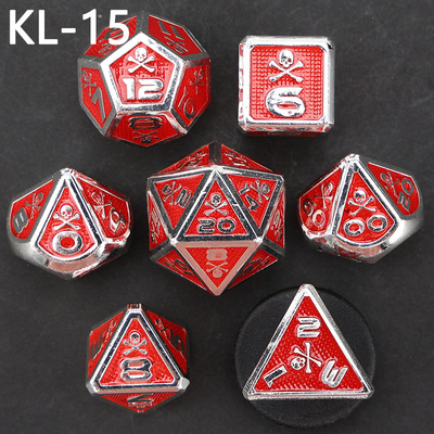 7 скелетные кости, многогранная цифровая цветовая настольная игра DND, дракон и подземелье