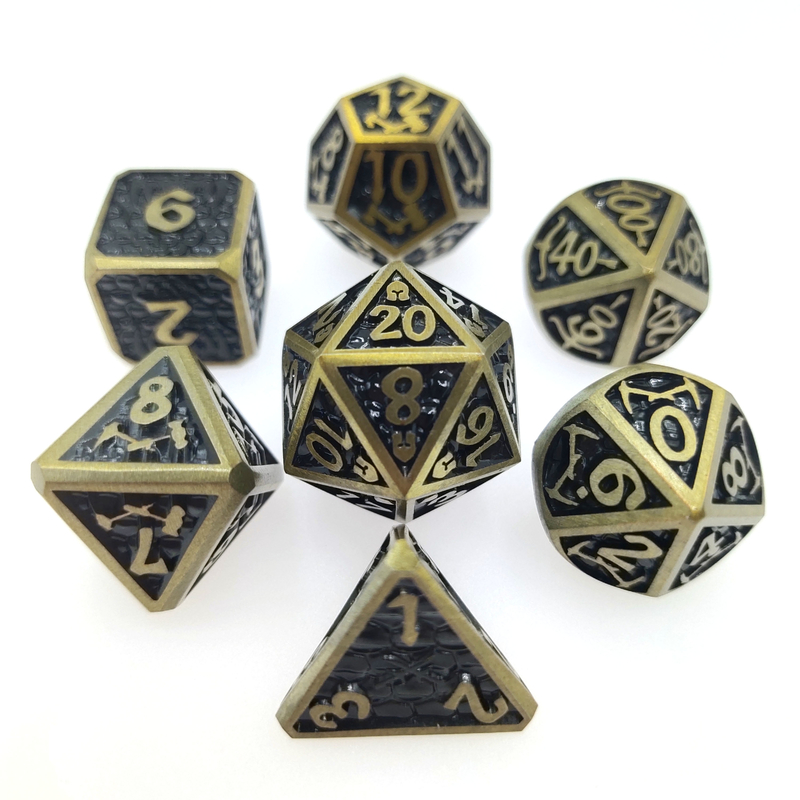 Набор игральных костей для игры в кости DND или RPG Практичное покрытие Острый цветной металл