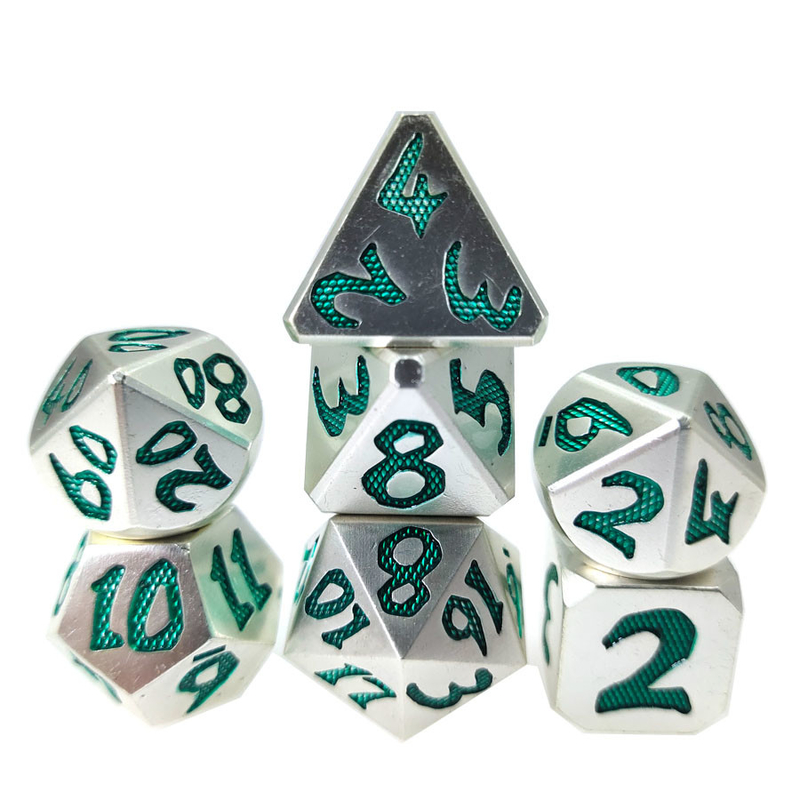 Мини-игральные кости DND из цинкового сплава Износостойкие Набор игральных костей ручной работы для DND или RPG