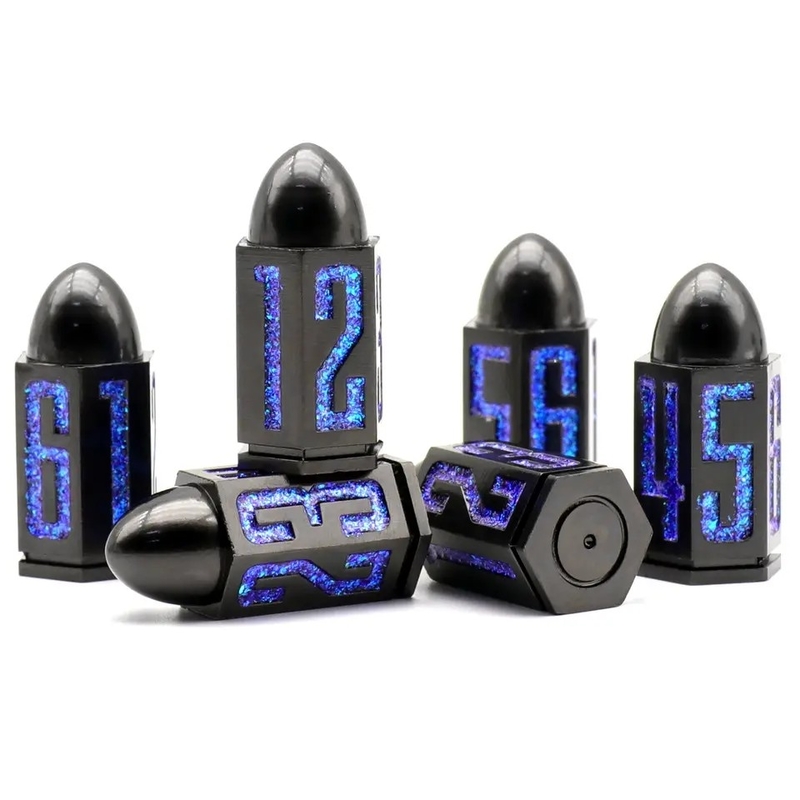 D6 Bullet Metal Dice Set 6 Pcs 6 Sides For Dnd Dungeons Rpg Warhammer Shadowrun Dice 6 штук 6 боковых костей для Dnd Dungeons