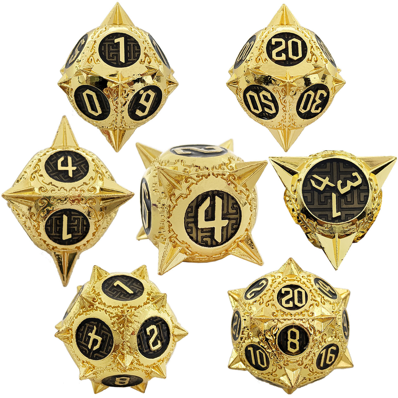 TRPG 16 мм полифронтовый DND Металлические кости многоцветные настройки метеорный молоток