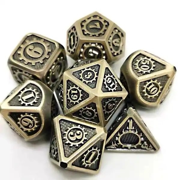 Красочная игра на кости из твердого металла Kuusu DND RPG