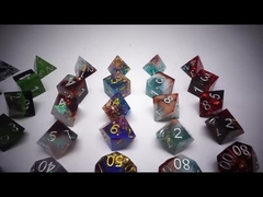 Цифровой набор костей из зеленой смолы многогранный планшетный игровой набор костей#rpg#dnd#coc